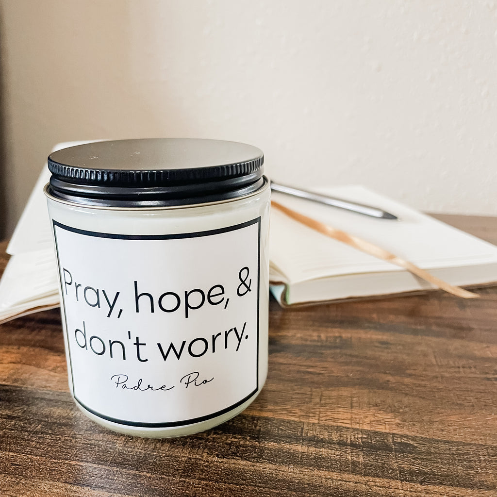 The Padre Pio Candle | Teakwood + Cedar
